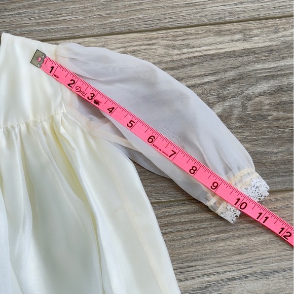 Vintage Baby/Child Baptism Christening Gown Sheer Organza Embroidery W/Shawl - Picture 8 of 16